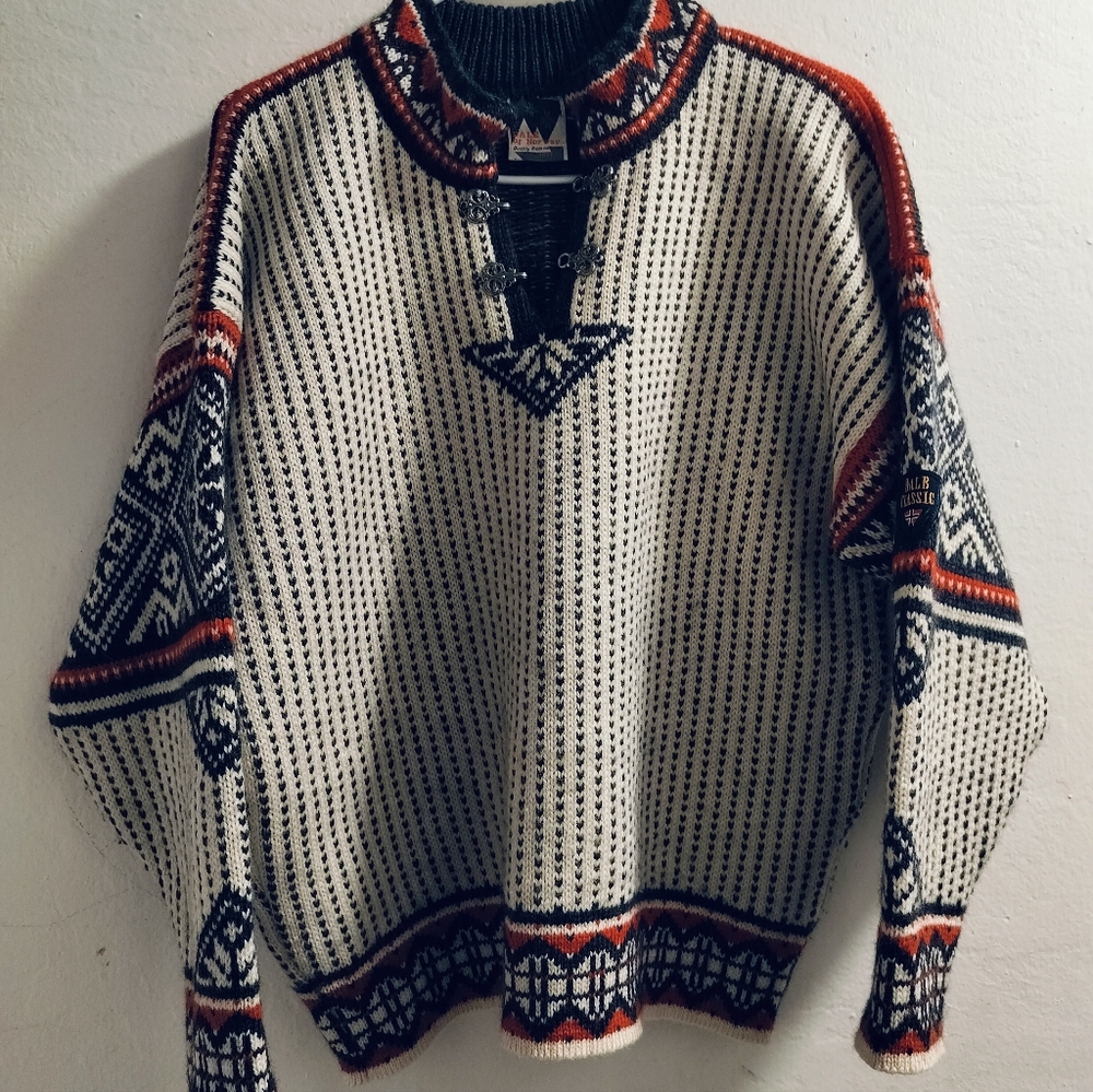 Vintage 90s Dale of Norway Wool sweater S Norwegian Men's Nordic sweater - Picture 3 of 9